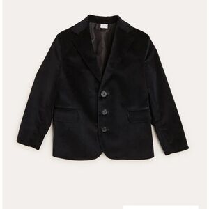 Pepa London boys Velvet Three Button Blazer Jacket In Black (10 yrs) holiday